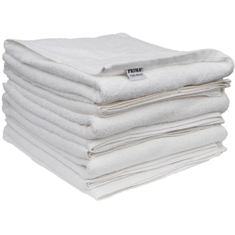 Set 6 Prosoape Baie, Prima, Bumbac 100%, 70x140cm, 600G/M2, Albe