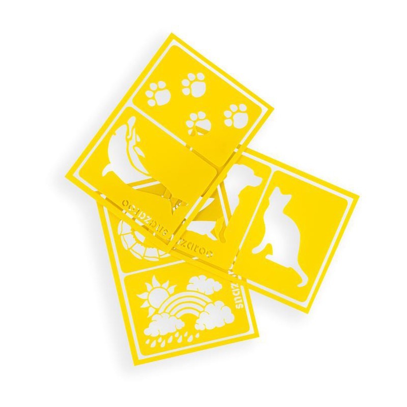 Set 6 Sabloane Pictura pe Fata Rainbow, Snazaroo