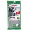 Set 6 x 10 Servetele Auto Umede pentru Suprafetele din Plastic, Efect Mat, Sonax