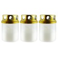 Set 6 x 3 Candela cu Capac Alb, 15 Ore
