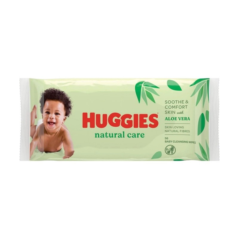 Set 6 x 56 Servetele Umede Huggies Natural Care, Aloe Vera