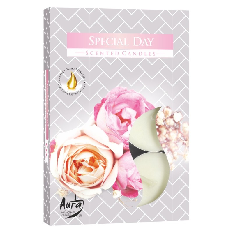 Set 6 x 6 Lumanari Pastila, 4 Ore, Special Day