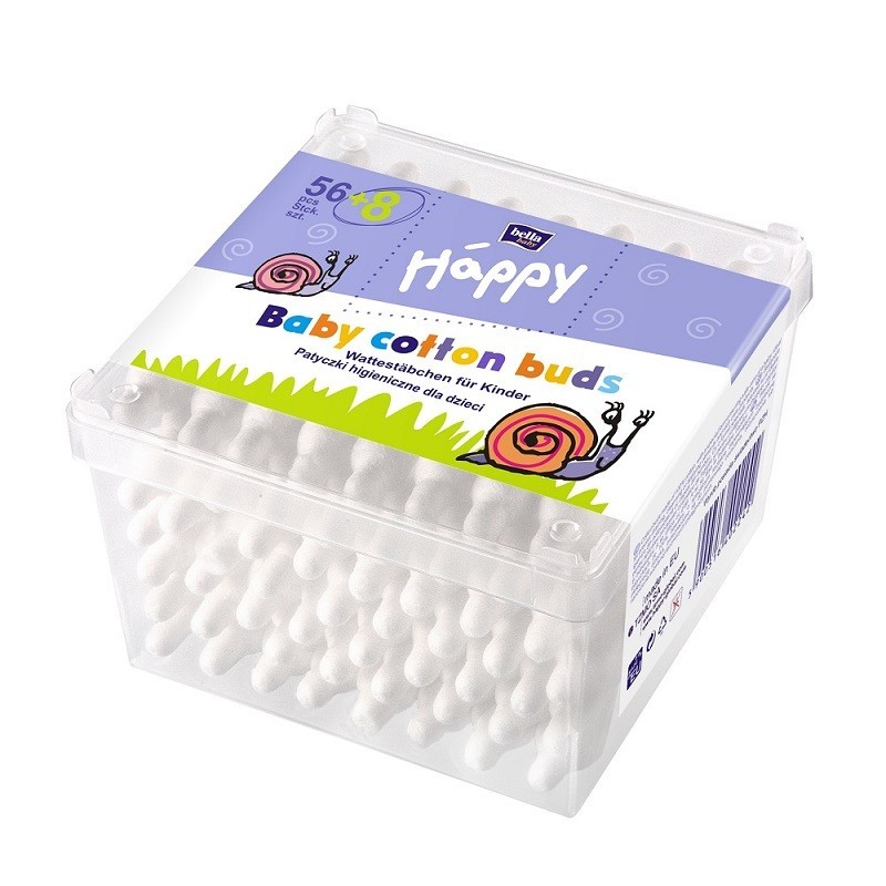 Set 6 x 64 Betisoare Urechi pentru Bebelusi Happy