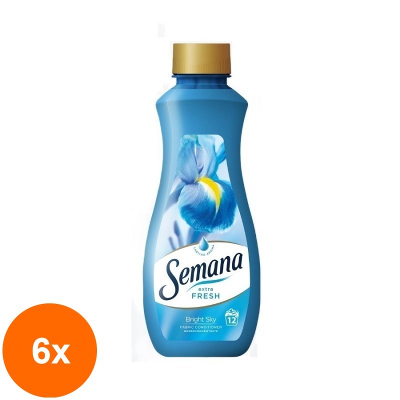 Set 6 x Balsam de Rufe Semana Bright Sky, 250 ml, 12 Spalari