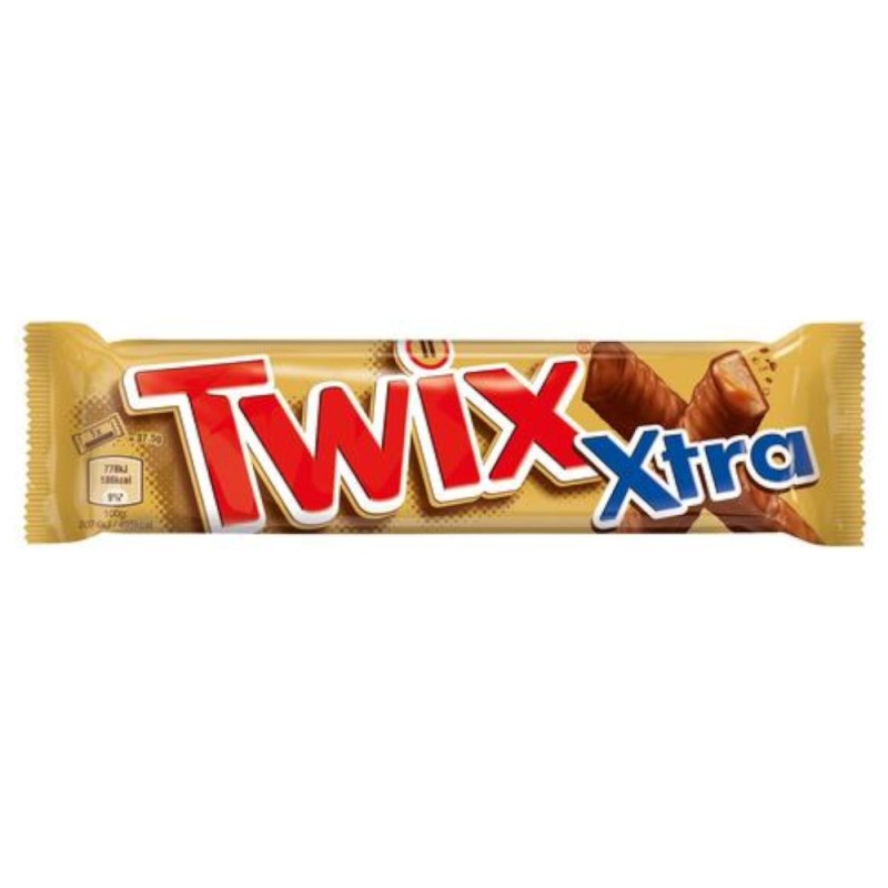 Set 6 x Baton de Biscuit si Caramel Invelit in Ciocolata cu Lapte Twix Extra, 75 g