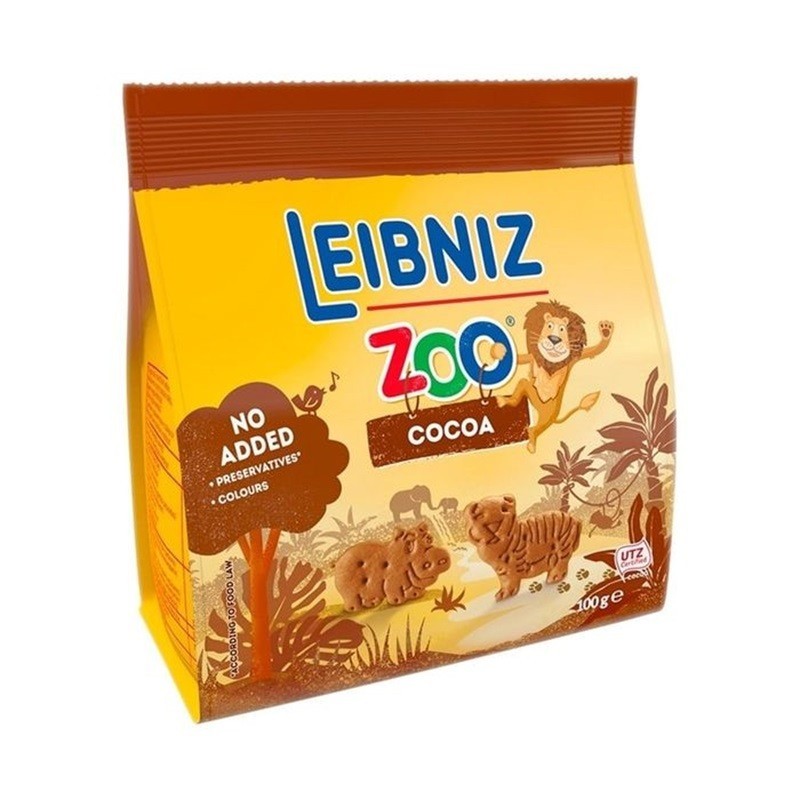 Set 6 x Biscuiti Zoo cu Cacao, Leibniz Zoo, Bahlsen, 100 g