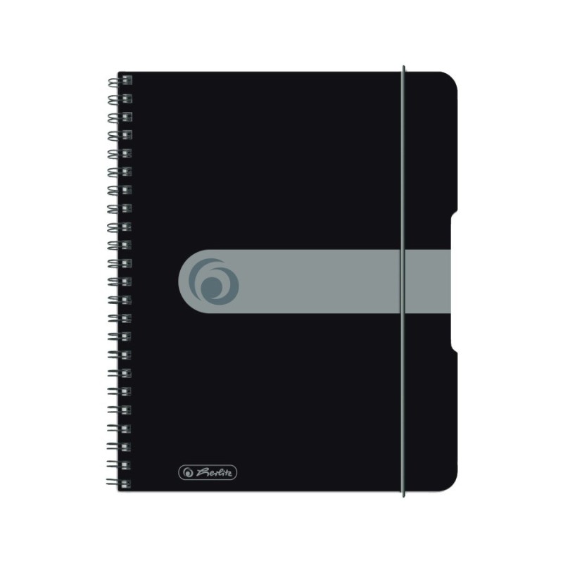 Set 6 x Caiet A5 EOTG cu Spira, 80 File, Matermatica, Negru