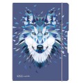 Set 6 x Caiet My Book Flex A4 2 x 40 File, Velin, Motiv Wild Animals Wolf