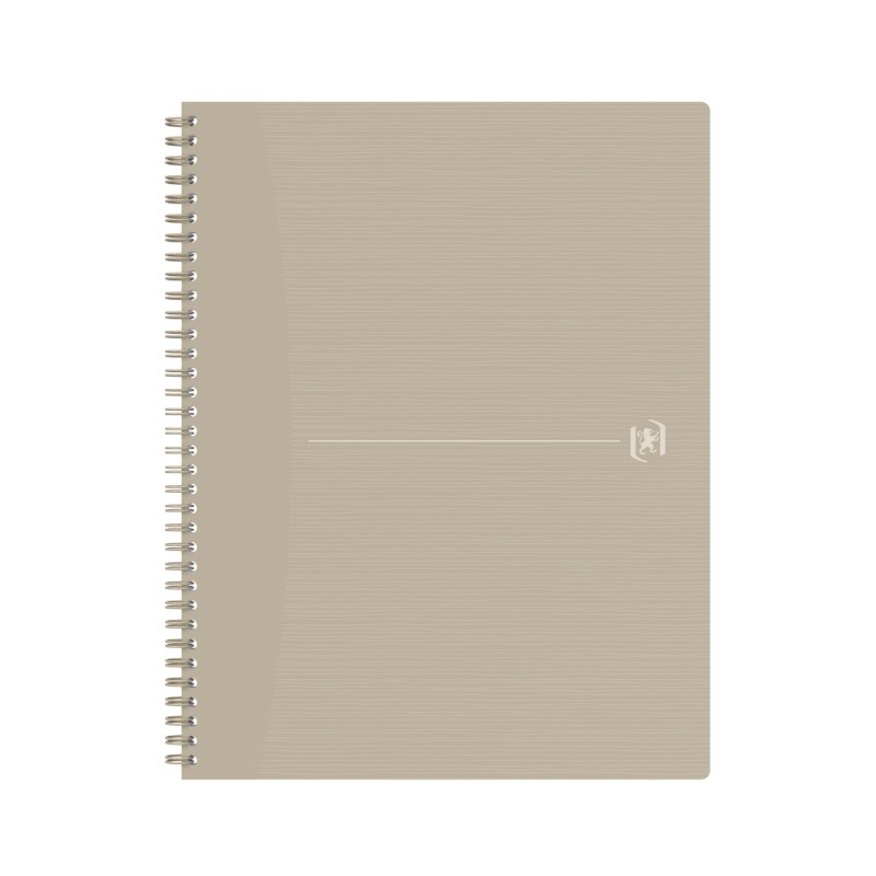 Set 6 x Caiet Oxford Origins A4+, 70 File, Hartie Optik 90 g / mp, Scribzee, Ecolabel, Coperta Plastifiata, Matematica, Bej