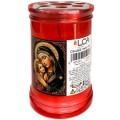 Set 6 x Candela cu Capac Anti-Vant, Italia, Rosie