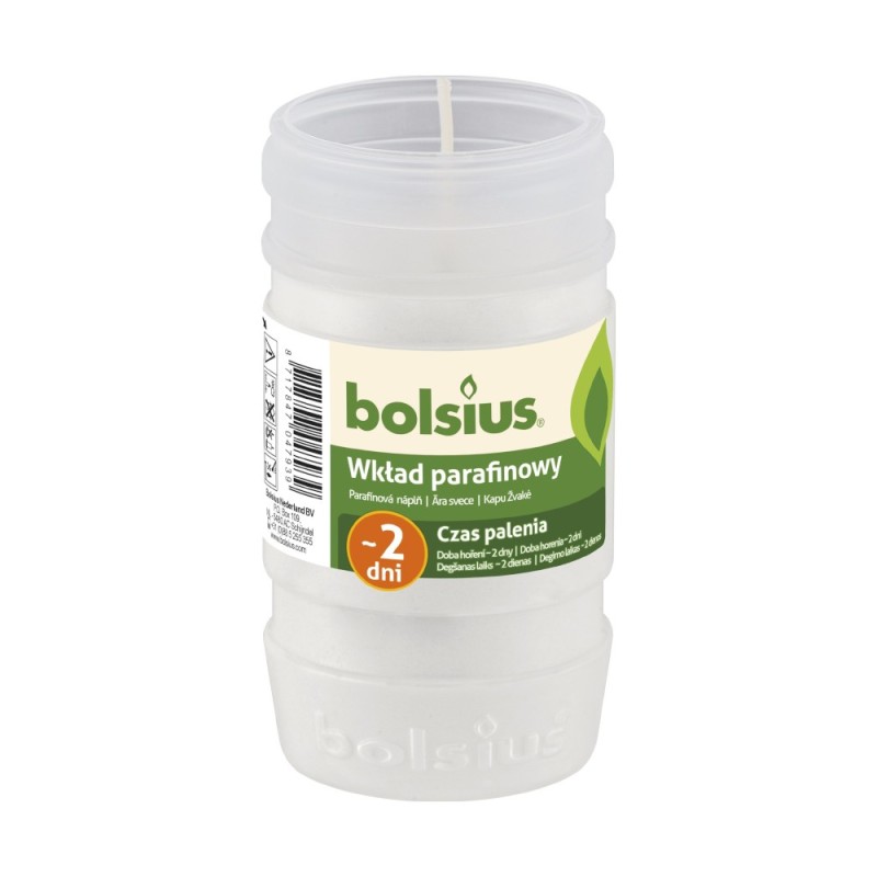 Set 6 x Candela Rezerva Bolsius cu Ulei Alb 2 Zile