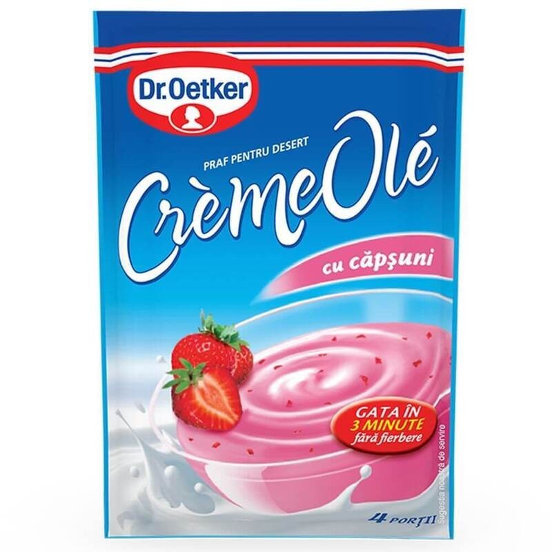 Set 6 x Creme Desert Ole Dr. Oetker Aroma Capsuni 75 g