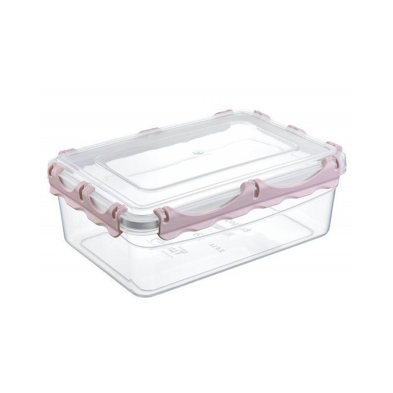 Set 6 x Cutie pentru Alimente, din Plastic, cu Capac etans, 0.40 l, 10 x 14.30 x 6.40 cm, Tuffex TP391