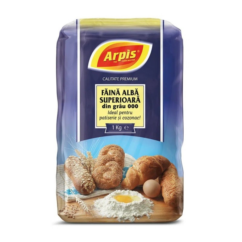 Set 6 x Faina Alba Superioara din Grau 000 Arpis, 1 kg