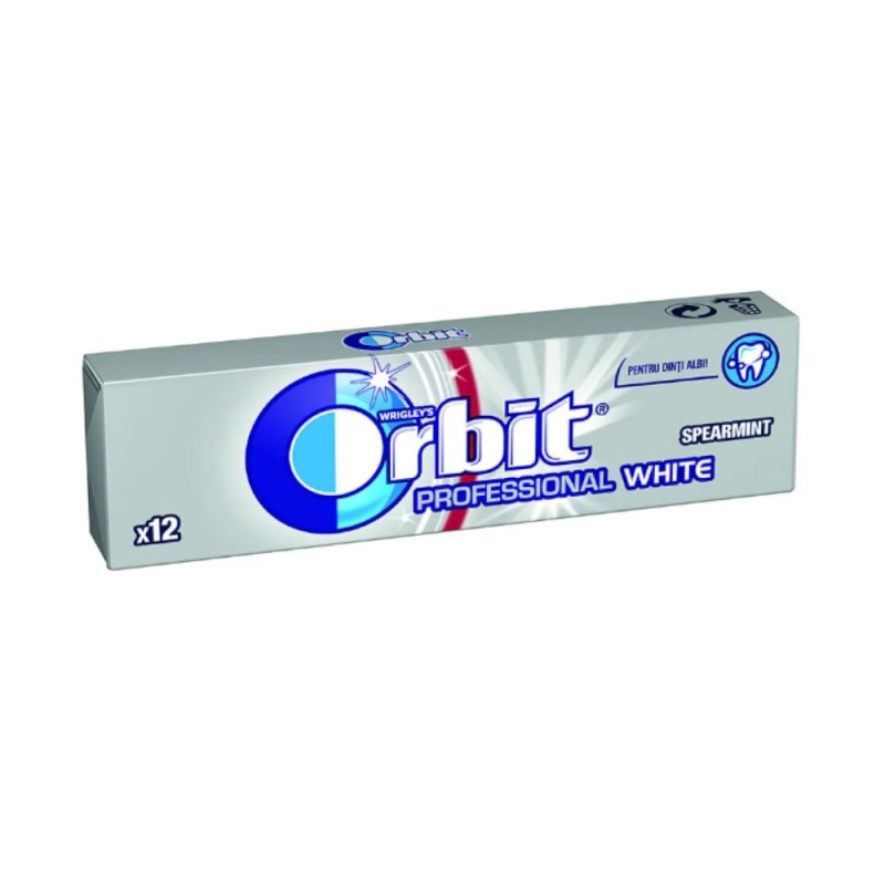 Set 6 x Guma de Mestecat Orbit Professional White, 16.8 g