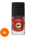 Set 6 x Oja Coral 515 Lady In Red 11 ml
