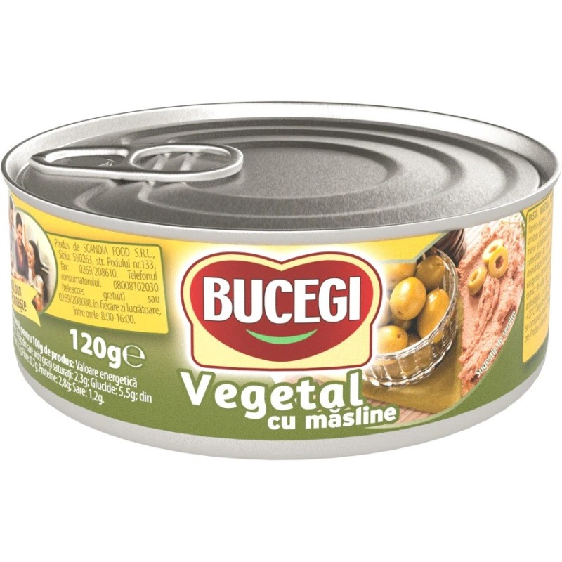 Set 6 x Pasta Vegetala cu Masline Bucegi, 120 g