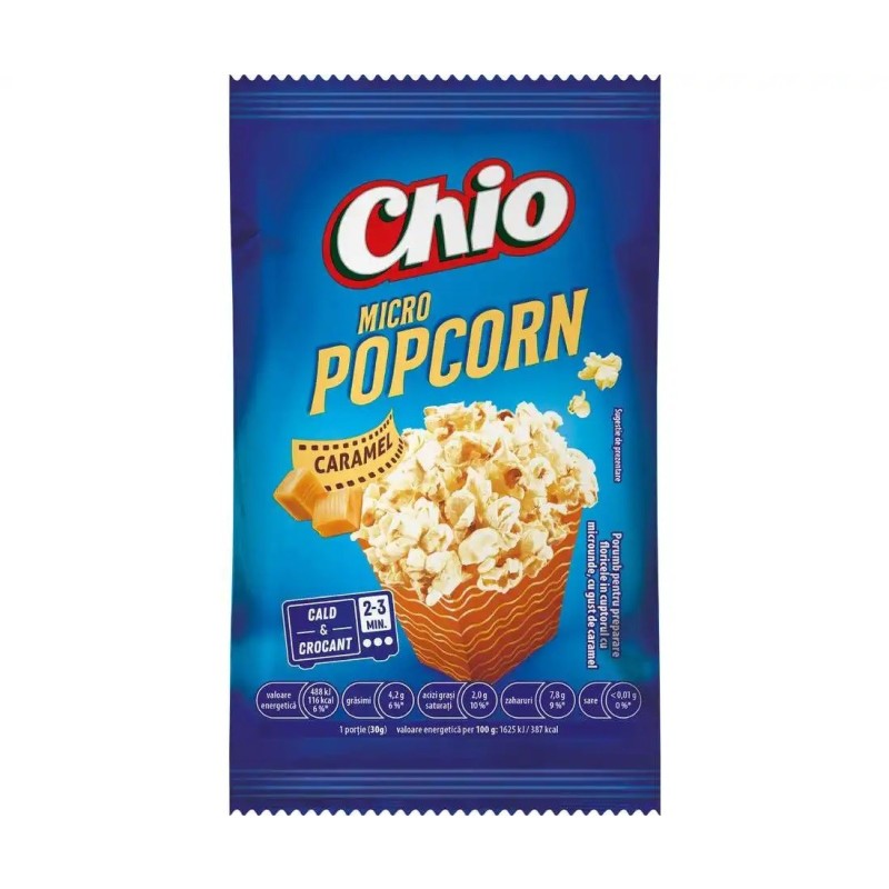 Set 6 x Popcorn cu Gust de Caramel Chio, pentru Microunde, 90 g