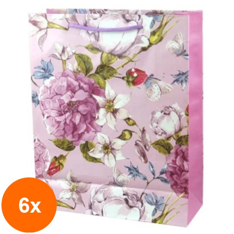 Set 6 x Pungi Cadou Mari, 32 x 26 x 10