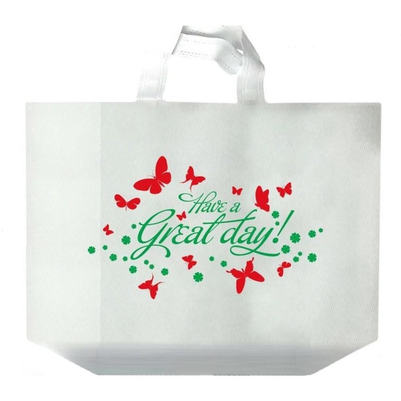 Set 6 x Sacosa Have A Great Day, Mica, Material Textil PP, 39 x 35 x 14 cm, 15 kg, Elcadis