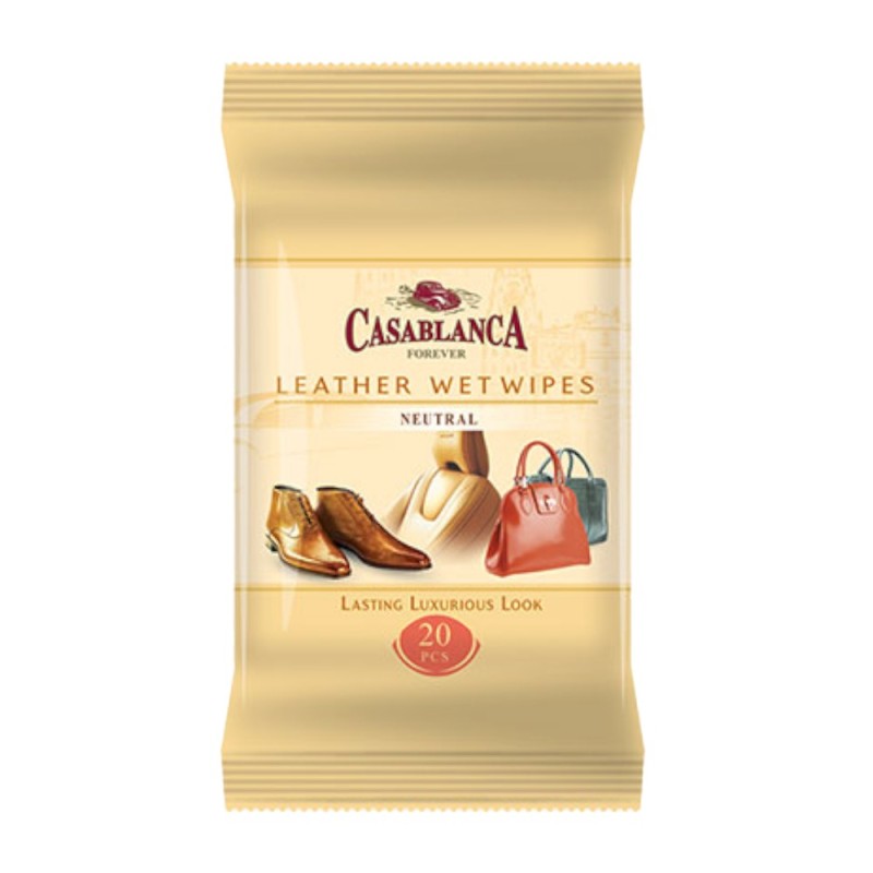Set 6 x Servetele Umede pentru Produsele din Piele, 20 Bucati, Casablanca