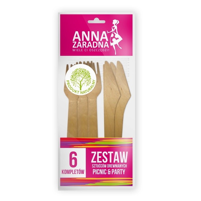 Set 6 x Tacamuri de Lemn Anna