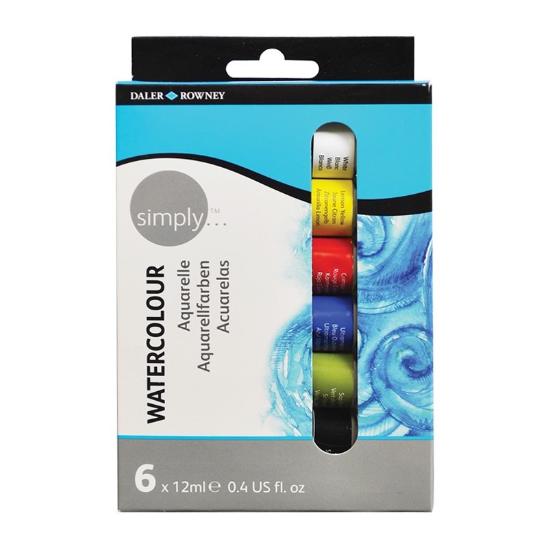Set 6 x 12ml Acuarele Simply Daler Rowney