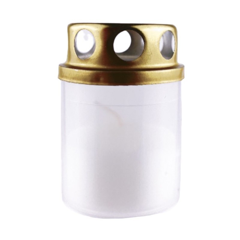 Set 7 x Candela Alba cu Capac, 15 Ore