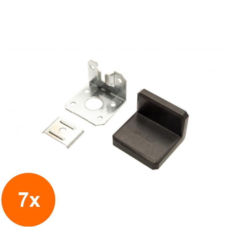 Set 7 x Coltar Suspendare + Capac Plastic Negru Premium