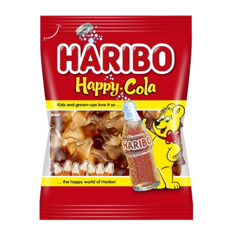 Set 7 x Jeleuri Happy Cola, Haribo, Aroma de Cola, 100 g
