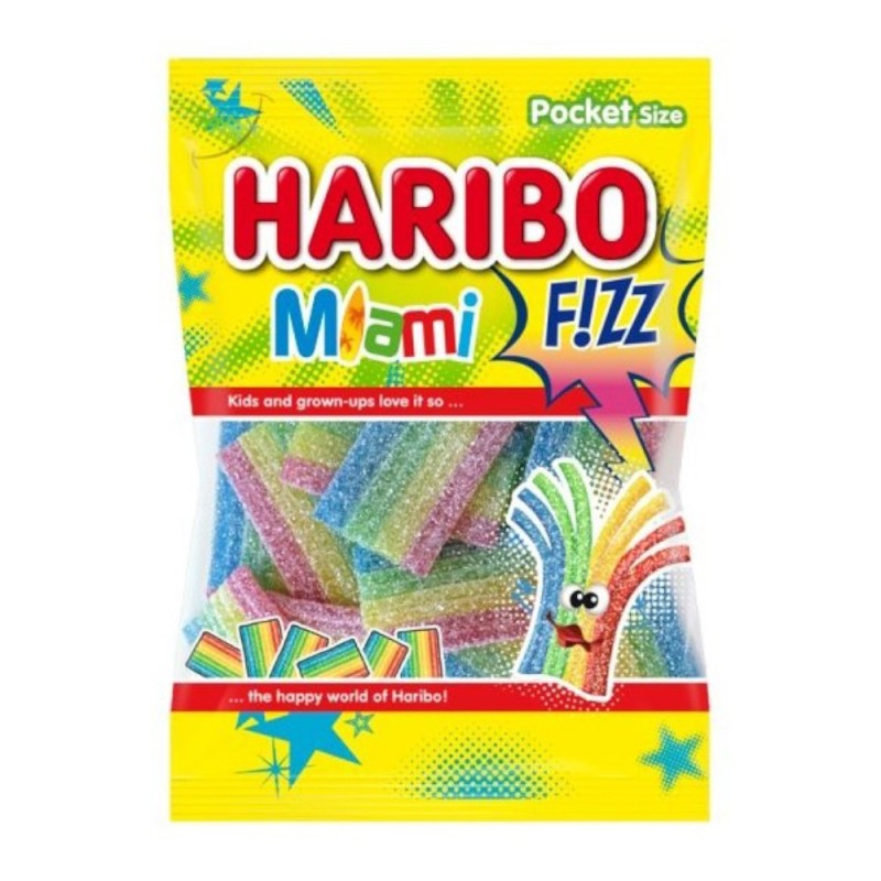 Set 7 x Jeleuri Miami Fizz, Haribo, Aroma de Fructe, 85 g