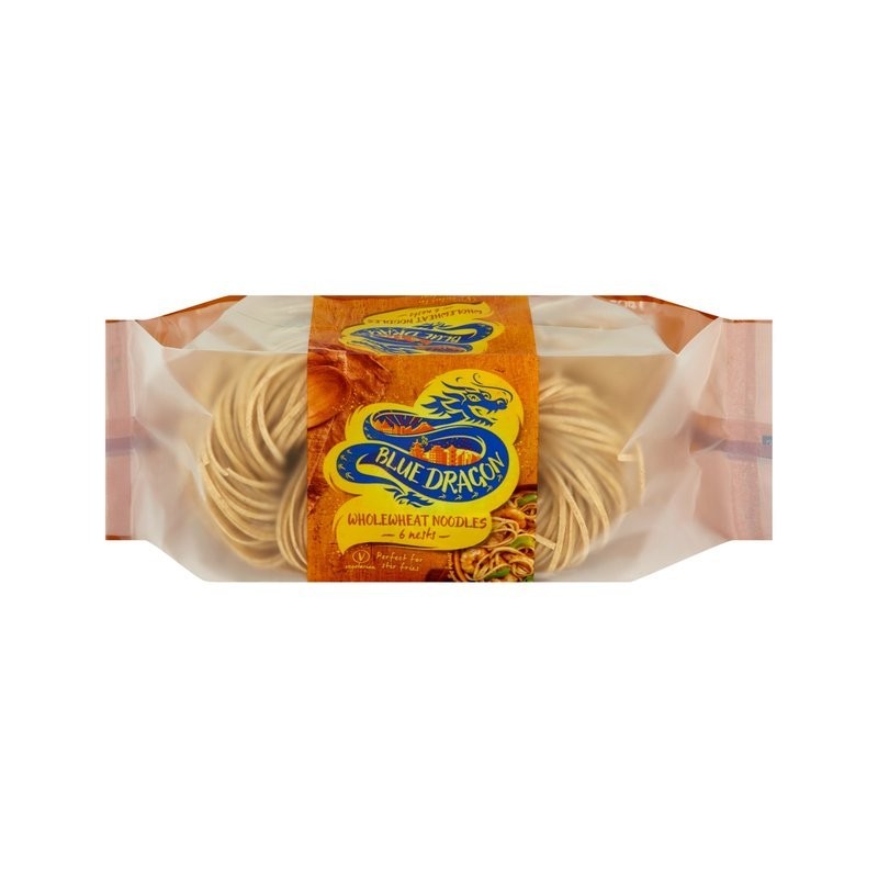 Set 7 x Noodles Taitei din Faina Integrala de Grau, Blue Dragon, 300 g