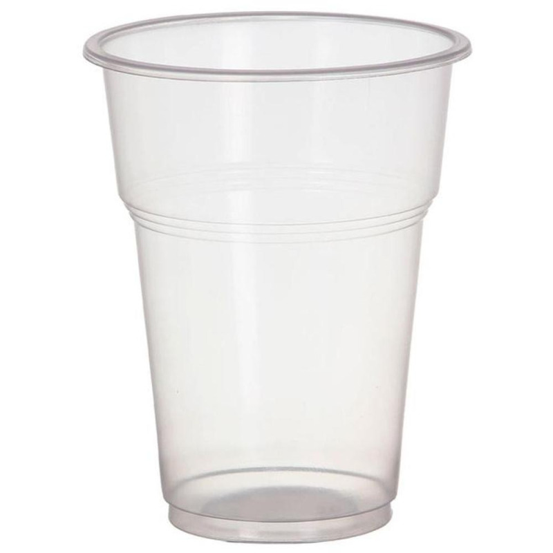 Set 7 x Pahare din Plastic, 250 ml, Transparente, OEM, 50 Bucati