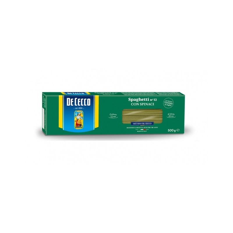 Set 7 x Paste Spaghetti cu Spanac De Cecco 500 g