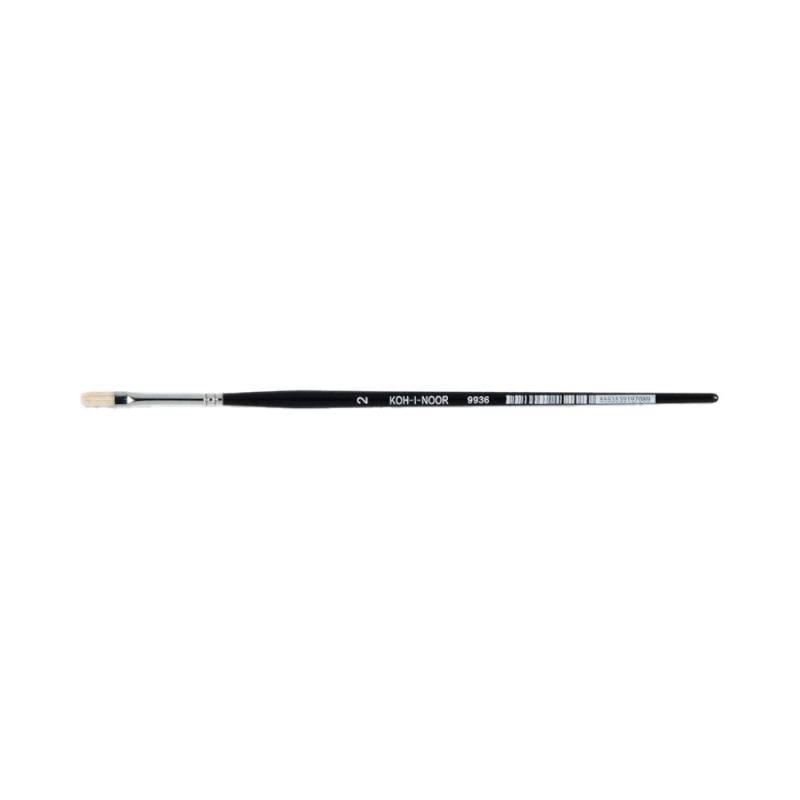 Set 7 x Pensula Tesita Nr.2, Par Porc, Corp Lemn Colorat, Koh-I-Noor