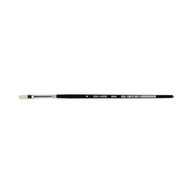 Set 7 x Pensula Tesita Nr.4, Par Porc, Corp Lemn Colorat, Koh-I-Noor