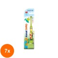 Set 7 x Periuta de Dinti Banat Junior Dino Soft 2-5 Ani Ani