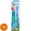 Set 7 x Periuta de Dinti Banat Junior Flip Flap Soft 5+ Ani