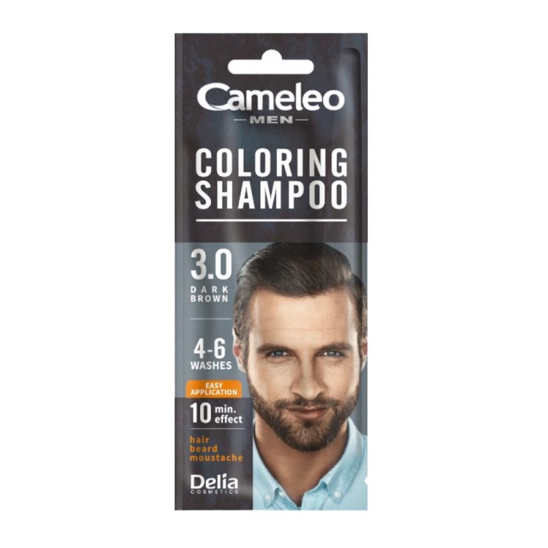 Set 7 x Sampon Nuantator Cameleo, 3.0 Dark Brown, Barbati, 15 ml