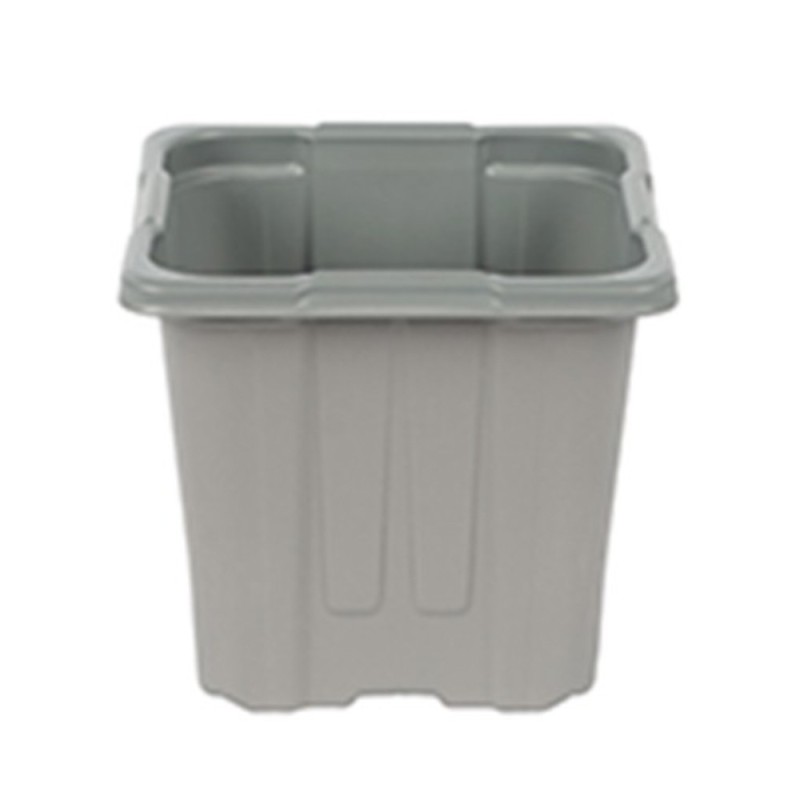 Set 70 x Ghiveci Productie, Sectiune Patrata, 8 x 8 x 7 cm / 275 cc, Gri