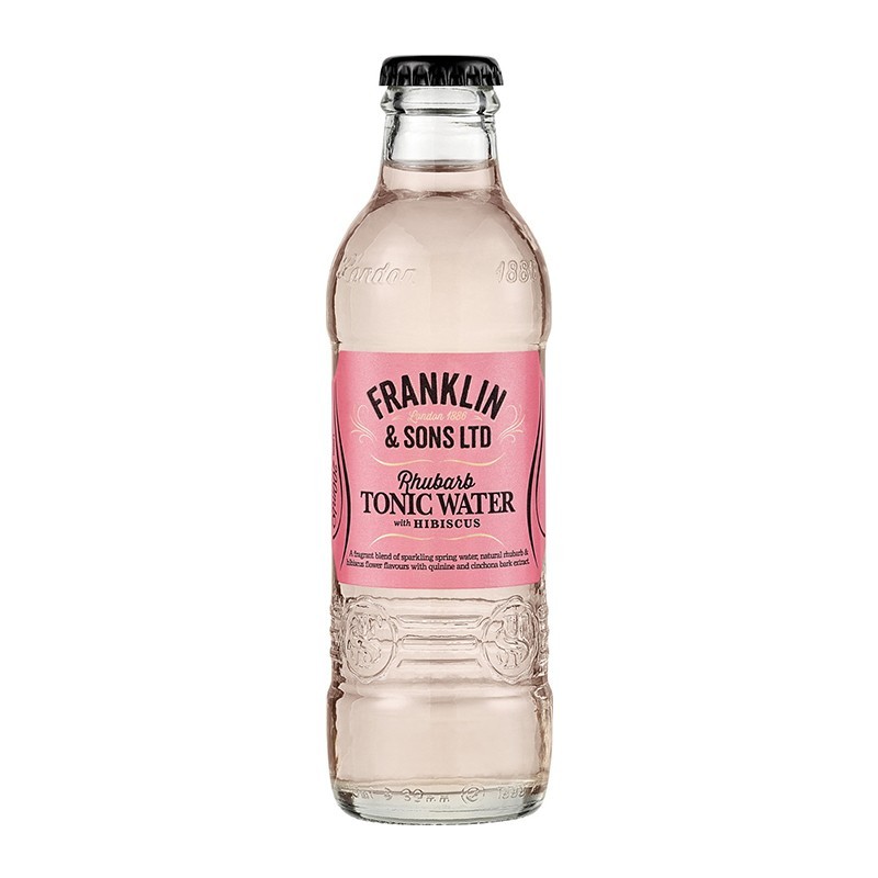 Set 72 x Apa Tonica cu Rubarba si Hibiscus, Franklin & Sons, Rhurbarb & Hibiscus, 200 ml