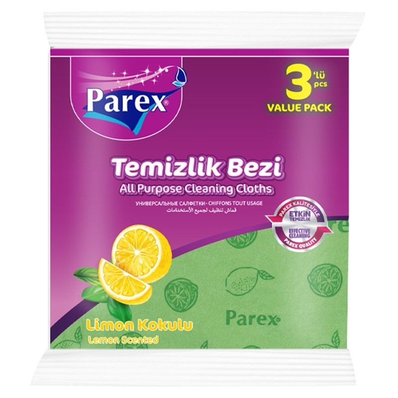 Set 8 x 3 Lavete Microfibra Multifunctionale Parex, cu Lamaie