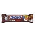 Set 8 x Baton Triple Treat, Snickers, cu Arahide si Curmale, 40 g