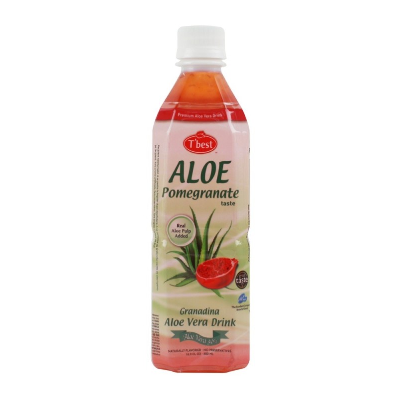Set 8 x Bautura Racoritoare Aloe Vera Rodie, T'Best, 500 ml