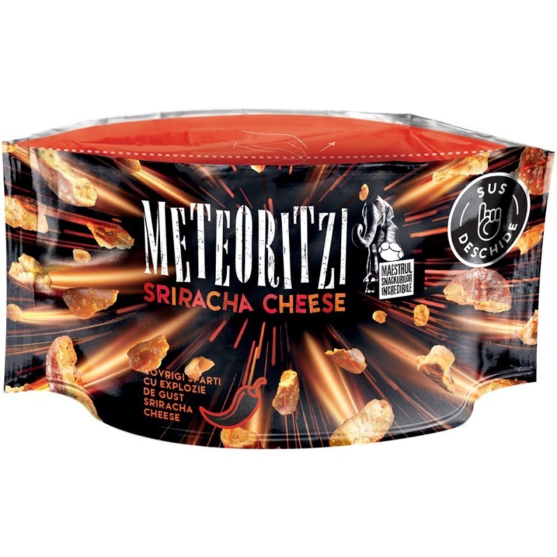 Set 8 x Covrigei Sparti Meteoritzi Alka cu Gust Sriracha Cheese, 75 g