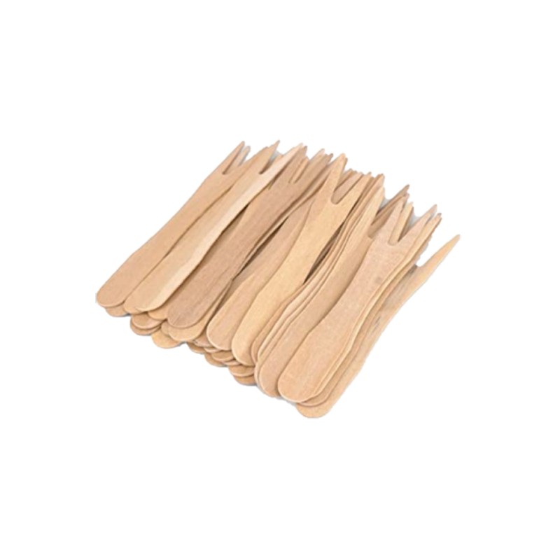 Set 8 x Furculite de Unica Folosinta, Biodegradabile, Lemn, 12 cm, 100 Buc