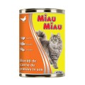 Set 8 x Hrana Umeda Pisici Adulte Miau Miau cu Carne de Pui, Conserva, 415 g