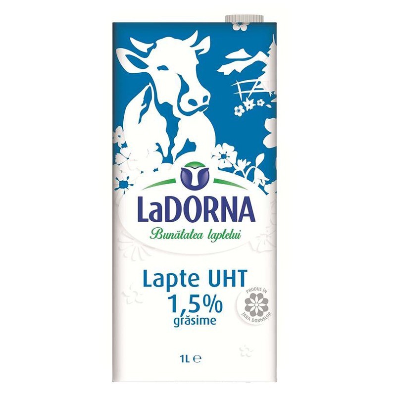 Set 8 x Lapte UHT La Dorna ,1.5% Grasime, 1 l