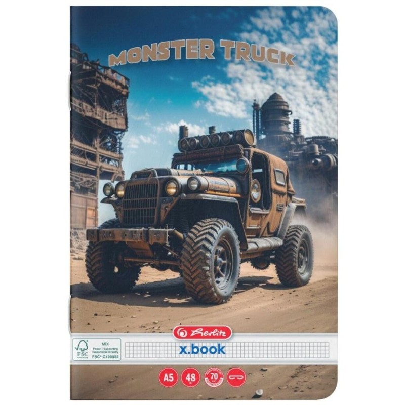 Set 80 x Caiet A5, 48 File, Matematica, Monster Truck