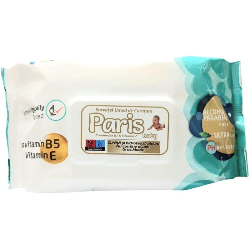 Set 9 x 120 Servetele Umede pentru Bebelusi Paris Baby